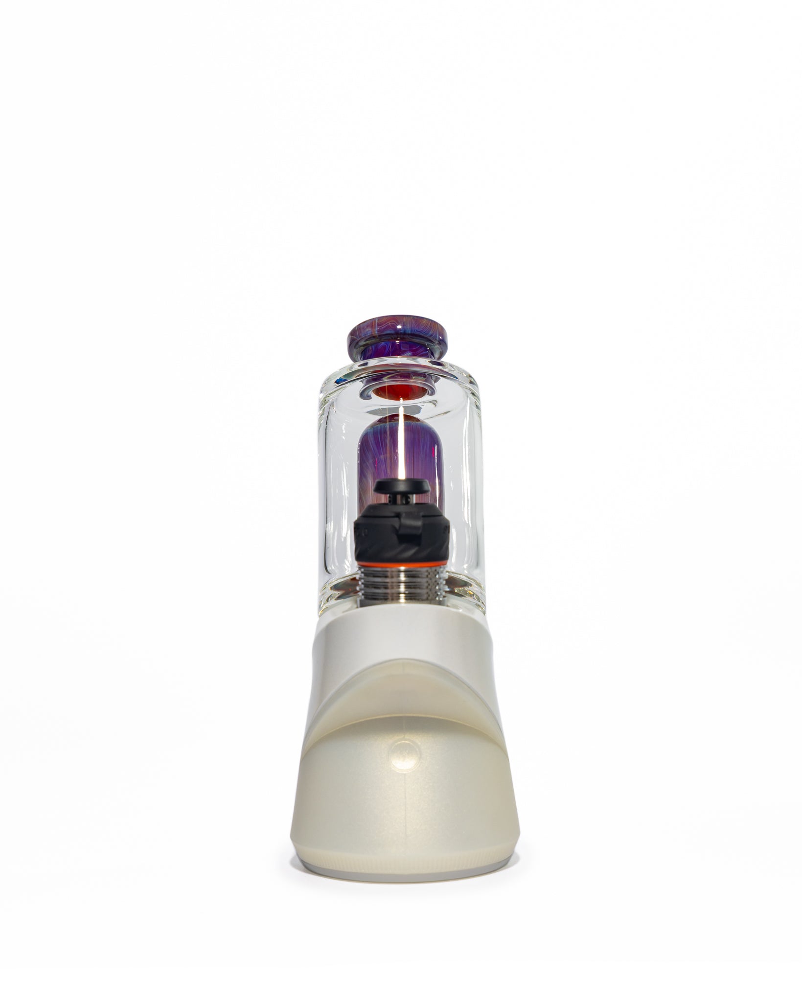 Randohm Glass - Mini Chugger Puffco Top - Double Amber Purple